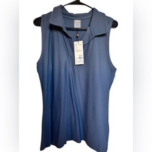 CALIA by Carrie Underwood Blue Sleeveless Golf Polo - Womens - NWT